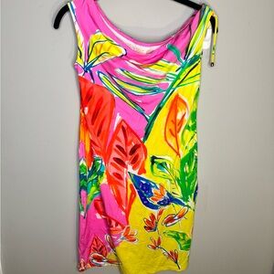 Roidal Tropical Bright Mini Shift Dress - 3 (Medium / US 8)